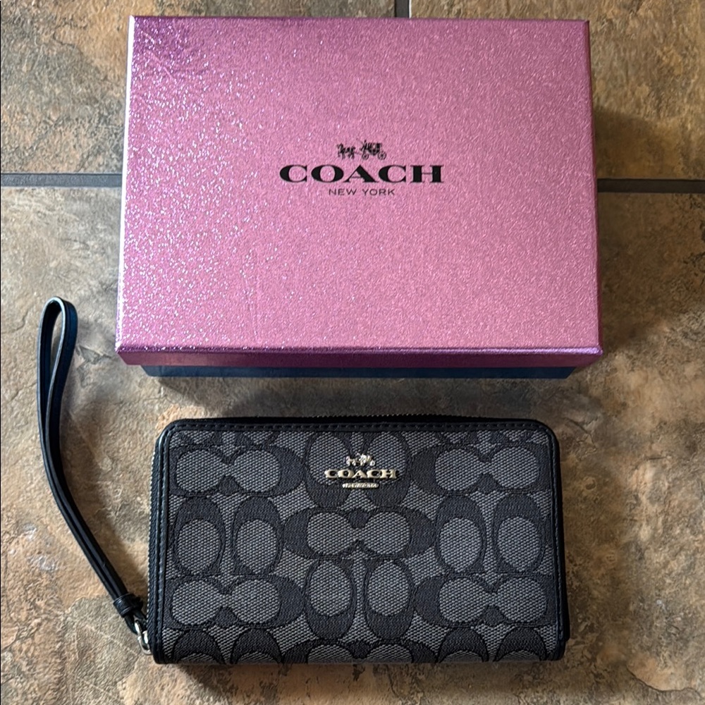 Coach Black Wristlet Wallet